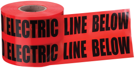 Ideal 42-151 Red Non-Detectable Underground Tape "Caution Buried Electric Line Below" 6 In. x 1000 Ft.