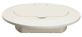 Pass & Seymour TM1542-TR-GRY Slater Tamper Resistant Floor Box Cover, 6-1/2 in Dia, 4.8 in L x 4-3/8 in W, Thermoplastic