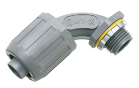 Arlington Snap2IT NMLT905 1/2 in Push-In Non-Metallic Liquidtight Conduit 90-Degree Connector