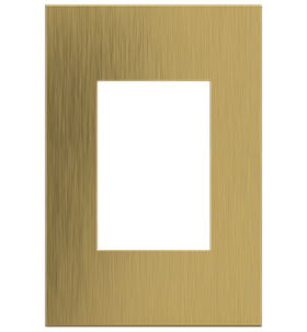 Pass & Seymour adorne AWC1G3BSB4 adorne Brushed Satin Brass 1-Gang+ Screwless Wall Plate