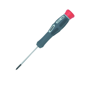 Ideal 36-246 Electronics Slim Screwdriver, 1/8 in Phillips, CRV Steel Shank, 8 in OAL, Plastic Handle, Chrome Plated