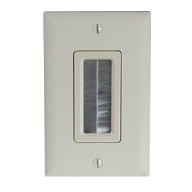 Pass & Seymour WP1014-LA-V1 Cable Access Wallplate, 1 Gang