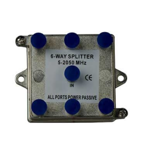 Pass & Seymour On-Q VM0206 6-Way 2GHz Vertical Coax Splitter