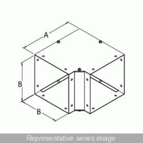 Hammond Mfg CWEL1090 Elbow 90 Degrees 10x10 Steel/Gray