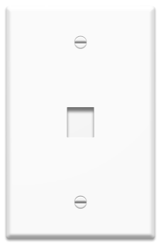 Pass & Seymour On-Q WP3301WH 1-Gang 1-Port Oversized Wall Plate White