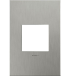 Pass & Seymour adorne AWC1G2BS4 adorne Brushed Stainless Steel 1-Gang Screwless Wall Plate