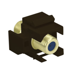 Pass & Seymour WP3482-BR Self Terminating/Keystone Insert F-Connector, Plastic, Brown