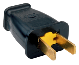 P&S SA440-BKCC10 15A 2P Straight Blade Plug 125V Black