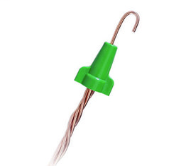 Ideal Greenie 30-992 92 Grounding Wire Connector, Contoured Winged/Twist On Shell, Live Action/Square Wire Spring, 14 to 10 AWG Solid/Stranded Copper Wire, Polypropylene