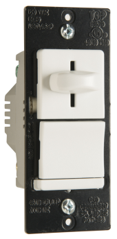 Pass & Seymour LSCL453PI LS Series CFL/LED/Incandescent 3-Way Slide Dimmer Non-Preset Ivory