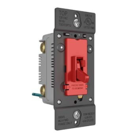 Pass & Seymour TSD703PTURED TradeMaster Tru-Universal Single Pole/3-Way Toggle Slide Dimmer Preset Red