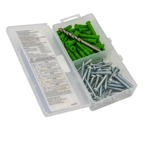 Ideal 90-054 Flange Anchor Kit, 81 Pieces, Plastic, White