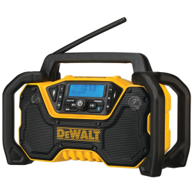 Dewalt DCR028B Bluetooth Cordless Jobsite Radio with Detachable AC Cord and Heavy-Duty Roll Cage 100 Ft. Range Uses 12V MAX 20V MAX