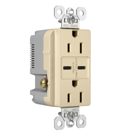 Pass & Seymour TR15USBCCI Spec Grade Type C USB Charging Receptacle - Ivory TR15USBCCI