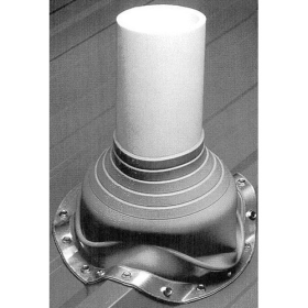 Morris G14743 1/4 to 4 In. Metal Roof Flashing 4 In. Height 7-3/4 In. Base Diameter Weather-Resistant EPDM