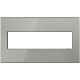 Pass & Seymour adorne AWM4GMS4 adorne Brushed Stainless 4-Gang Screwless Wall Plate