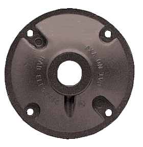 RAB XC1A 4 In. Diameter 1-Hole Heavy-Duty Weatherproof Cover 1/2 In. Taps Die Cast Aluminum Bronze