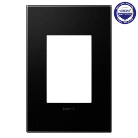 Pass & Seymour adorne AWP1G3GR4 adorne Graphite 1-Gang+ Screwless Wall Plate with Microban