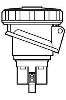 Pass & Seymour PS3100R4-W 3-Phase Watertight Pin and Sleeve Receptacle, 125 VAC, 100 A, 2 Poles, 3 Wires, Gray