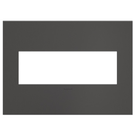 Pass & Seymour adorne AWC3GBBN4 adorne Brushed Black Nickel 3-Gang Screwless Wall Plate