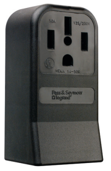 Pass & Seymour 3854 Power Outlets 3854 50 A 125/250 VAC 3P 4W Surface Mount Receptacle