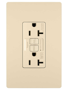 P&S 2097TRWR-I 20A SELF-TEST TR WR SPEC GFI RADIANT RECEPTACLE 125V IVORY