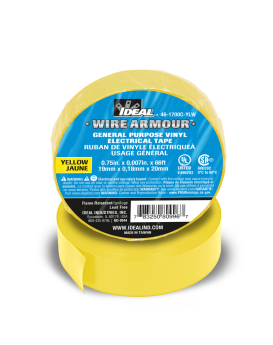 Ideal 46-1700C-Ylw 3/4Inx66'X 7Mil Gp Tape Yellow