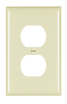 Pass & Seymour TPJ8LA Duplex Receptacle Openings One Gang Light Almond Thermoplastic Plate