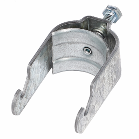 B-Line BL050 One-Piece Assembled Conduit/Cable Clamp, 1/2 In. Conduit, 200 lbs. Load, 0.65 to 0.89 In. OD, Pre-Galvanized Steel