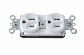 Pass & Seymour PlugTail PT5362-W Duplex Extra Heavy Duty Straight Blade Receptacle 125 VAC 20 A 2 Poles 3 Wires White