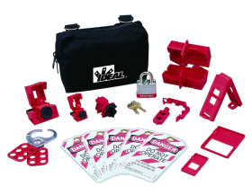 Ideal 44-970 Basic Lockout/Tagout Kit, 15 Pieces