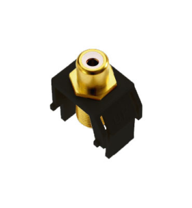 Pass & Seymour On-Q WP3461BK RCA to F-Connector Black