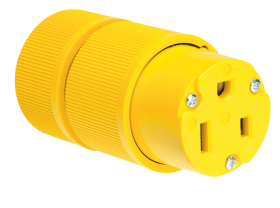 Pass & Seymour D0653 Gator Grip Connector Yellow 50 A 250 VAC 2P 3W