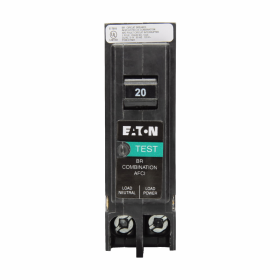 Cutler-Hammer BRP120AF 20A 1-Pole Combination AFCI 120/240V 10kA Plug-On Neutral Circuit Breaker