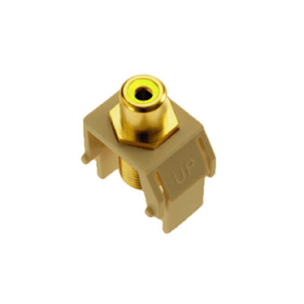 Pass & Seymour On-Q WP3465-IV Yellow RCA to F-Connector Ivory