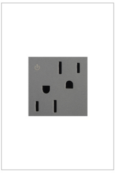 Pass & Seymour adorne ARCD152M10 adorne 15A Tamper-Resistant Dual-Controlled Outlet Magnesium