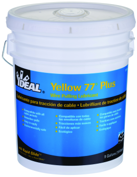 Ideal Yellow 77 Plus 31-395 Wire Pulling Lubricant, 5 gal Pail, Paste, Yellow, 0.93