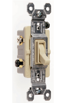 Pass & Seymour TradeMaster 663-IG 3-Way Toggle Switch 120 VAC 15 A 1/2 hp