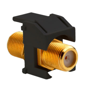 Pass & Seymour On-Q WP3480BK Recessed Gold F-Connector Black