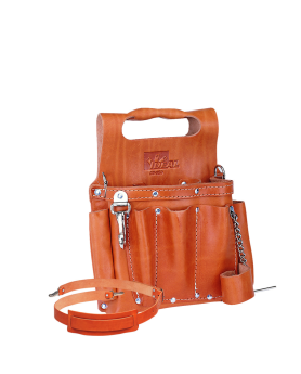 Ideal Tuff-Tote 35-950 8-Pocket Premium Tool Pouch, Leather