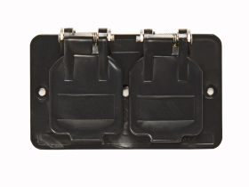 Pass & Seymour 3056BK 1-Gang Flip Lid Duplex Cover Plate Black