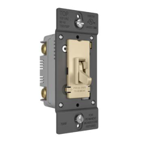 Pass & Seymour TSD703PI Toggle Slide Dimmer Incandescent Single Pole /3-Way 700W Ivory TSD703PI