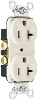 Pass & Seymour 5362W Hard Use Spec Grade Receptacle Back and Side Wire 20A 125V White 20 A 125 VAC 3W