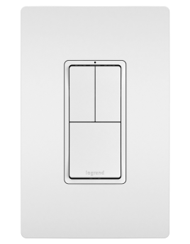 Pass & Seymour RCD113W radiant Two Single-Pole Switches and Single Pole/3-Way Switch White 15 A 120 VAC