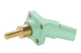 Pass & Seymour PS45MRSBG Series 16 45-deg 1.125-in Threaded Stud Panel Mount Male Green