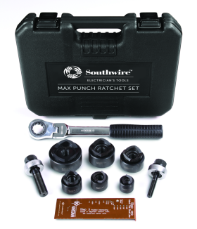 Southwire Slug-Buster MPR-01SD Punch and Die Set 10 ga 1/2 to 2 in For Use With 1 in Hex Ratchet Wrench Allows Use with Both 3/8 in