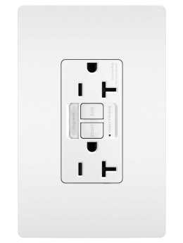 Pass & Seymour radiant 2097-NTLTRW Combination Self-Test Tamper Resistant GFCI Receptacle With Matching TP Wallplate and