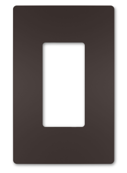 Pass & Seymour RWP26DBCC6 radiant Screwless Wallplate, 1 Gang, Dark Bronze, 4.94 in H x 3.15 in W, Polycarbonate