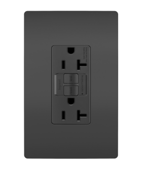 P&S 2097-BK 20A SELF-TEST SPEC GFI RADIANT RECEPTACLE 125V BLACK