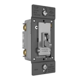 Pass & Seymour TSDLV703PGRY TradeMaster Toggle Slide Dimmer Low Voltage Single Pole/3-Way 700VA Gray